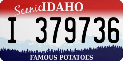 ID license plate I379736