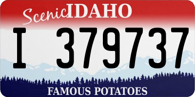 ID license plate I379737