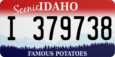 ID license plate I379738