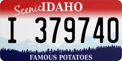 ID license plate I379740