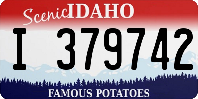 ID license plate I379742