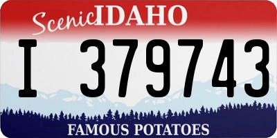 ID license plate I379743