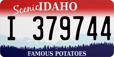 ID license plate I379744