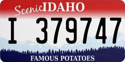 ID license plate I379747