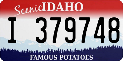 ID license plate I379748