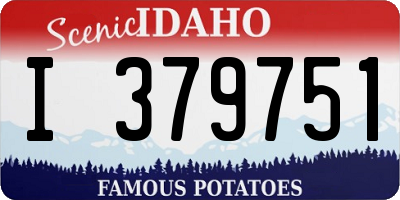 ID license plate I379751