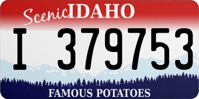 ID license plate I379753