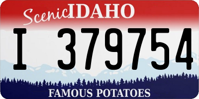 ID license plate I379754
