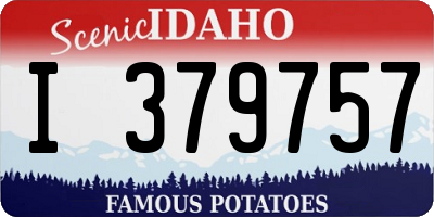 ID license plate I379757