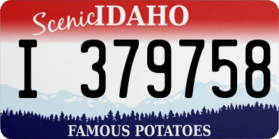 ID license plate I379758