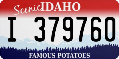 ID license plate I379760