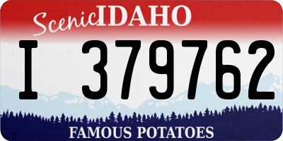 ID license plate I379762