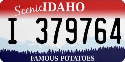 ID license plate I379764