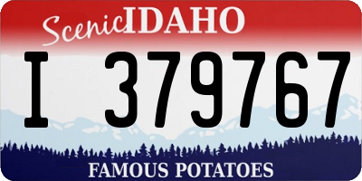 ID license plate I379767