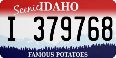 ID license plate I379768