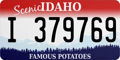 ID license plate I379769