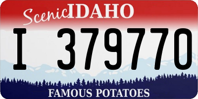 ID license plate I379770