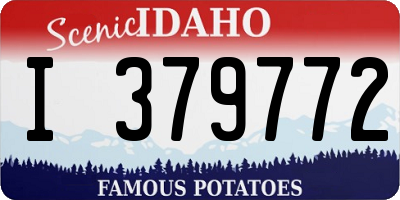 ID license plate I379772