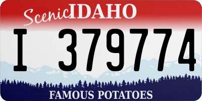ID license plate I379774