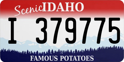 ID license plate I379775