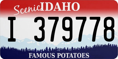 ID license plate I379778