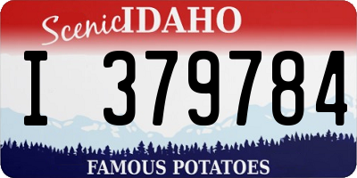 ID license plate I379784
