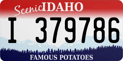ID license plate I379786
