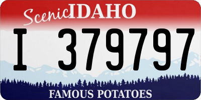 ID license plate I379797