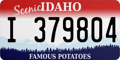 ID license plate I379804