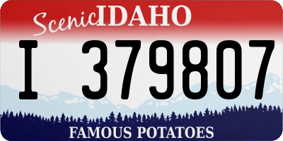 ID license plate I379807