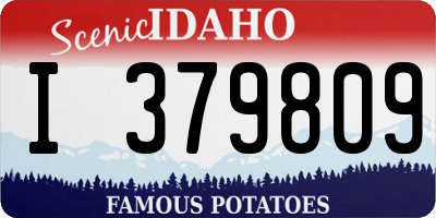 ID license plate I379809