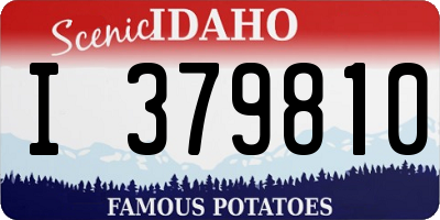 ID license plate I379810