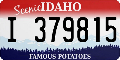 ID license plate I379815