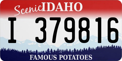 ID license plate I379816