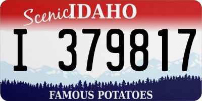 ID license plate I379817