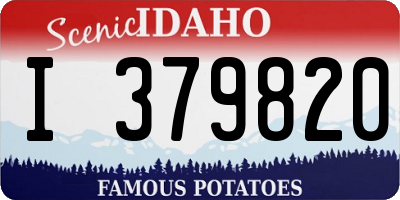 ID license plate I379820