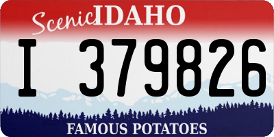 ID license plate I379826