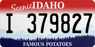 ID license plate I379827