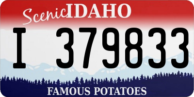 ID license plate I379833