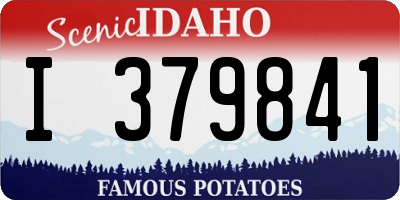 ID license plate I379841