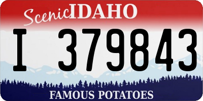 ID license plate I379843