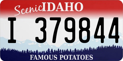 ID license plate I379844