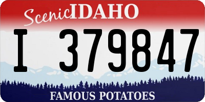 ID license plate I379847