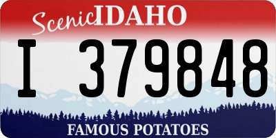 ID license plate I379848