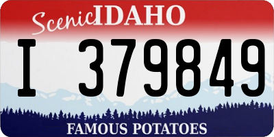 ID license plate I379849
