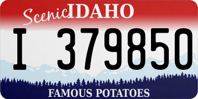 ID license plate I379850