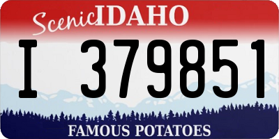 ID license plate I379851