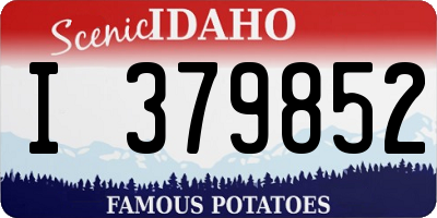 ID license plate I379852