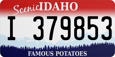 ID license plate I379853