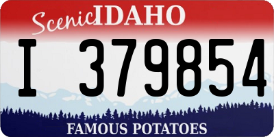 ID license plate I379854